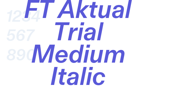 FT Aktual Trial Medium Italic font