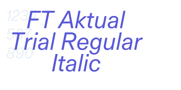 FT Aktual Trial Regular Italic font