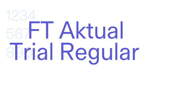 FT Aktual Trial Regular font