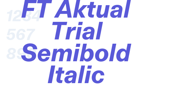 FT Aktual Trial Semibold Italic font free