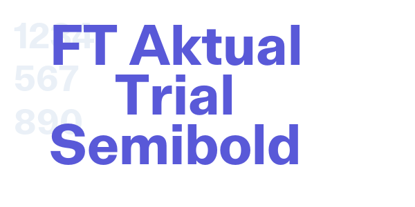 FT Aktual Trial Semibold font free