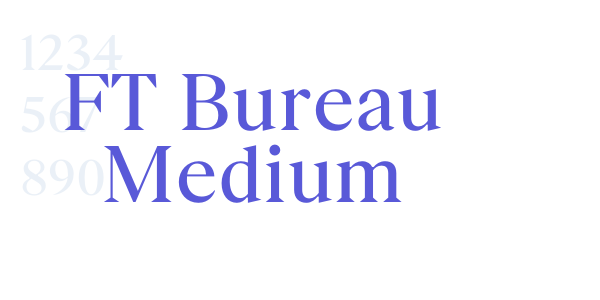 FT Bureau Medium font free