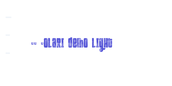 FT Kolari demo light font free