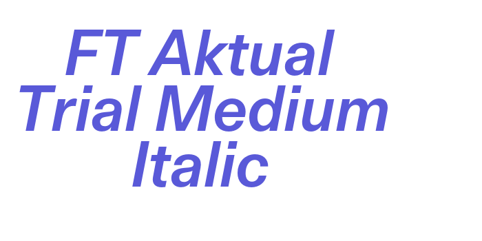 FT Aktual Trial Medium Italic Font Download