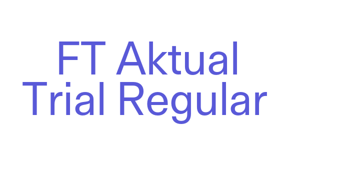 Download FT Aktual Trial Regular Font