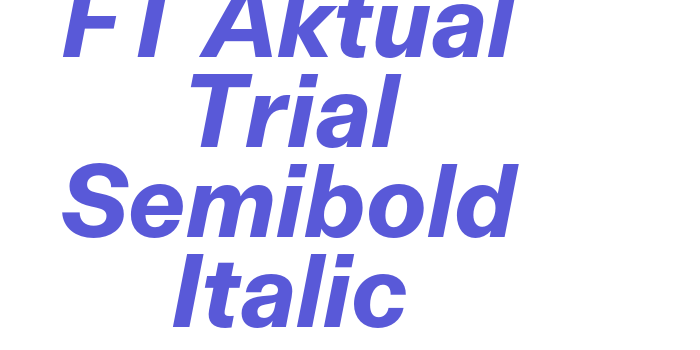 FT Aktual Trial Semibold Italic Font