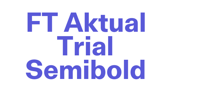 FT Aktual Trial Semibold Font Download