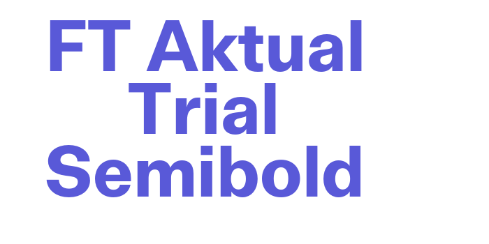 FT Aktual Trial Semibold Font