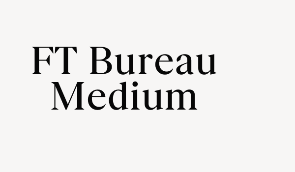 FT Bureau Medium Font