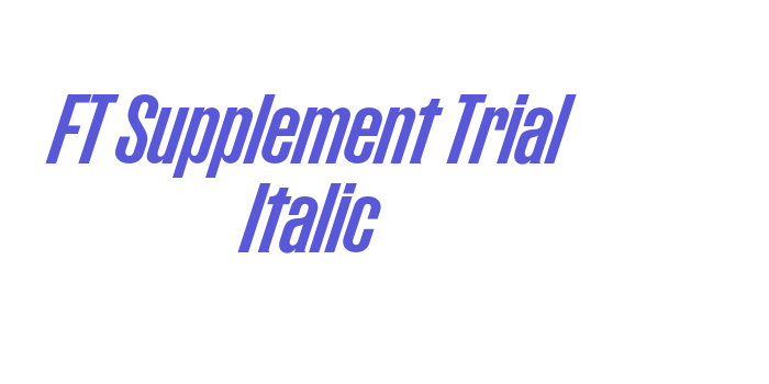 Download FT Supplement Trial Italic Font