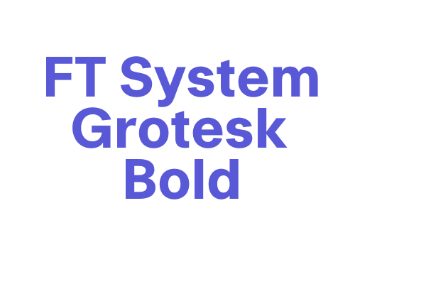 FT System Grotesk Bold Font