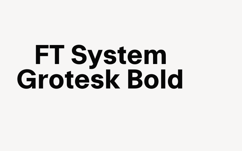 FT System Grotesk Bold Font