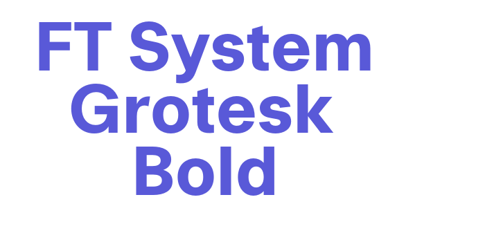 FT System Grotesk Bold Font