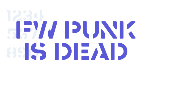 FW Punk Is Dead font free