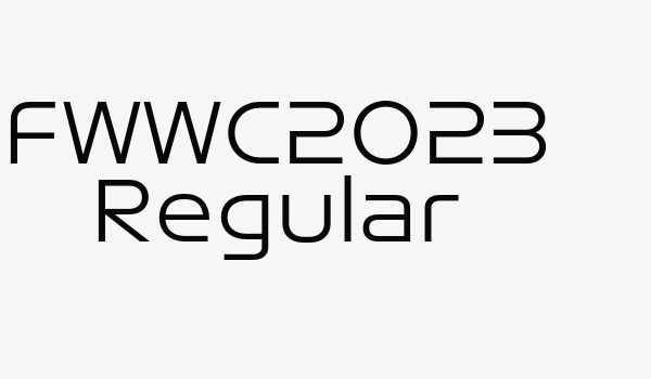 FWWC2023 Regular Font