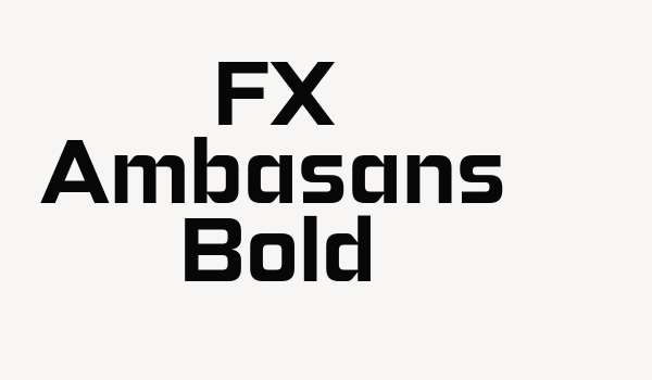 FX Ambasans Bold Font