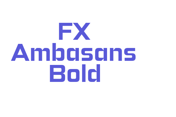 FX Ambasans Bold Font