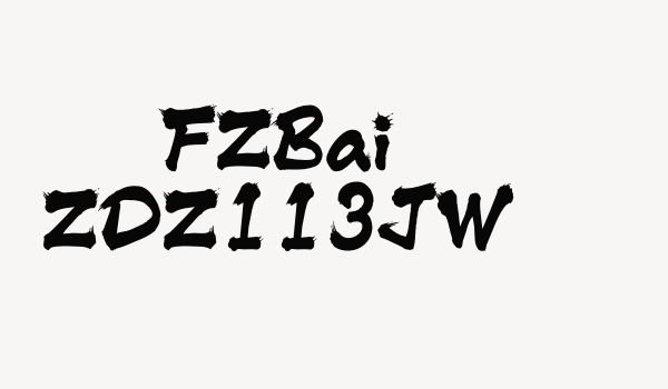 FZBai ZDZ113JW Font