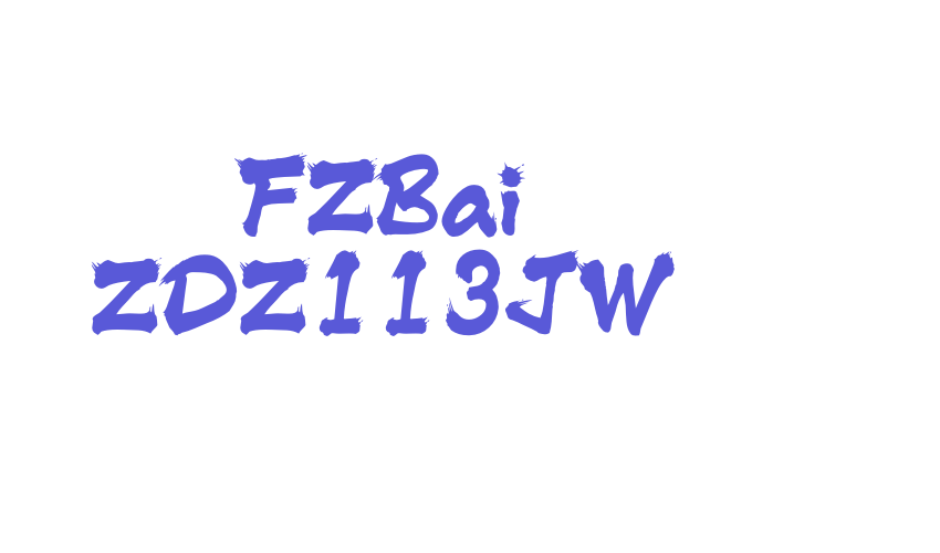 FZBai ZDZ113JW Font Download