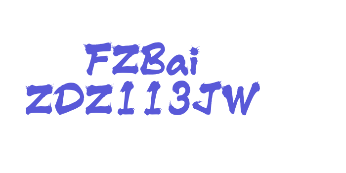 FZBai ZDZ113JW Font Download