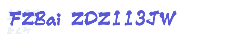 FZBai ZDZ113JW font