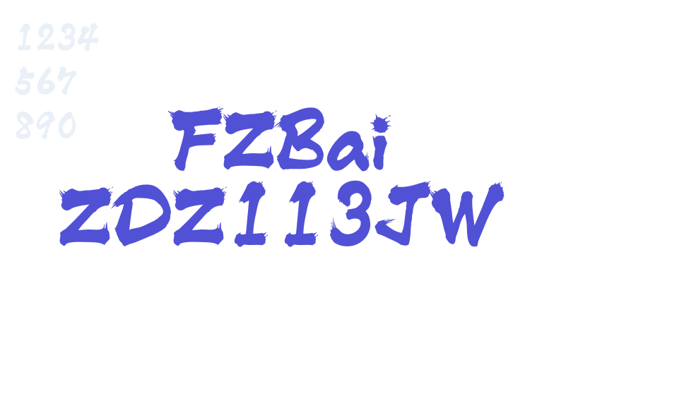 FZBai ZDZ113JW-font-download