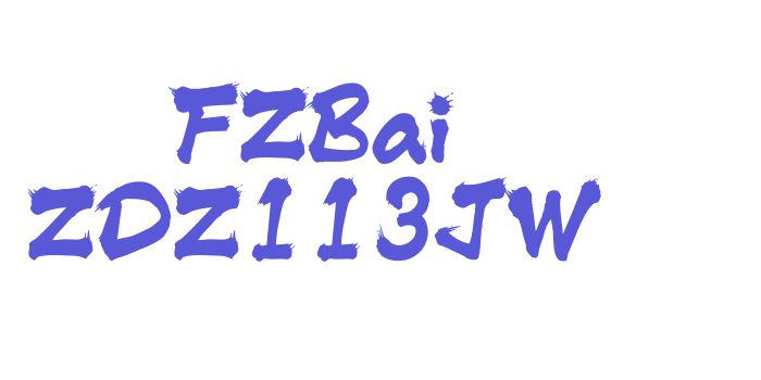 FZBai ZDZ113JW Font