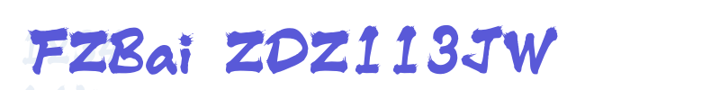 FZBai ZDZ113JW font