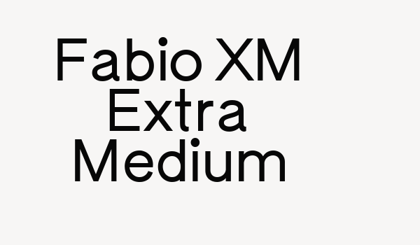 Fabio XM Extra Medium Font