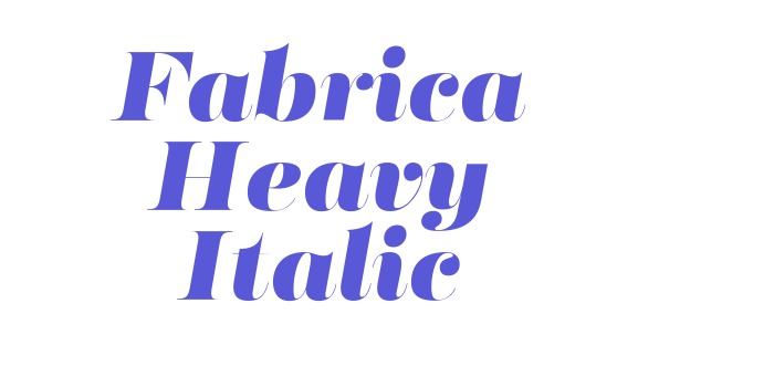 Fabrica Heavy Italic Font Download