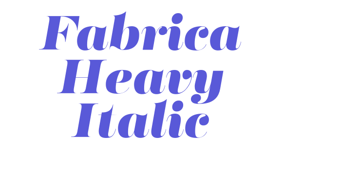 Fabrica Heavy Italic Font