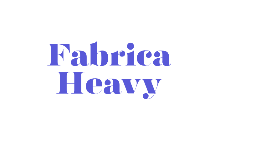 Fabrica Heavy Font