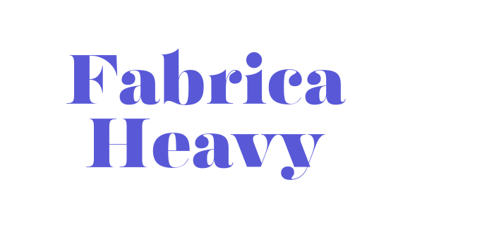 Fabrica Heavy Font