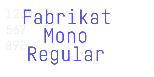 Fabrikat Mono Regular font free