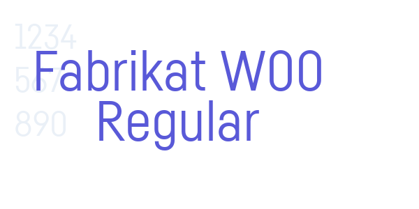 Fabrikat W00 Regular font free