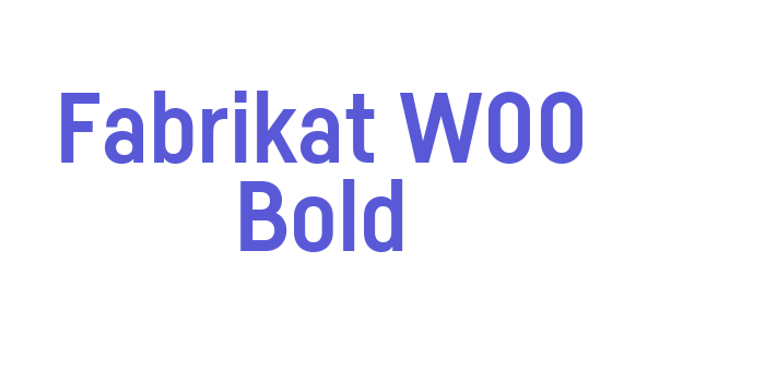 Fabrikat W00 Bold Font Download