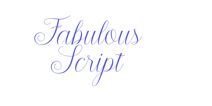 Fabulous Script Font