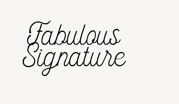 Fabulous Signature Font