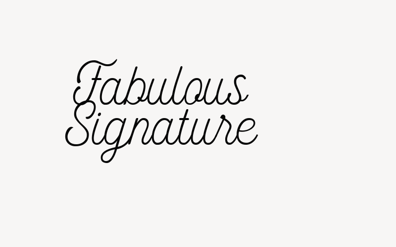 Fabulous Signature Font