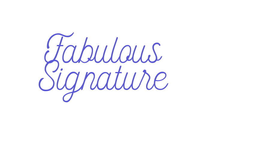 Fabulous Signature Font Download