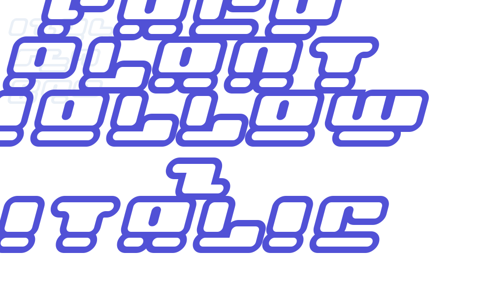 Face plant hollow 2 Italic-font-download