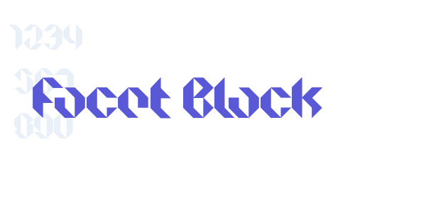 Facet Black font free