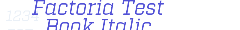 Factoria Test Book Italic-font