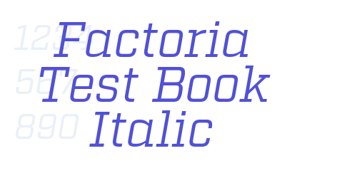 Factoria Test Book Italic-font-download