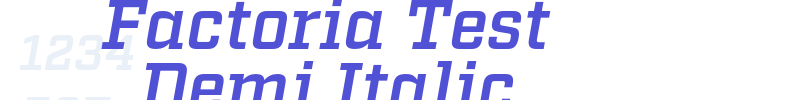 Factoria Test Demi Italic-font