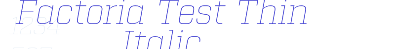 Factoria Test Thin Italic-font