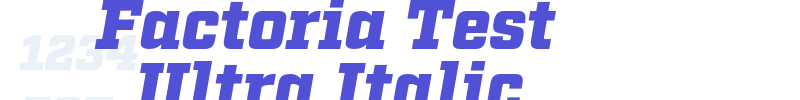 Factoria Test Ultra Italic-font