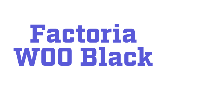 Factoria W00 Black Font Download