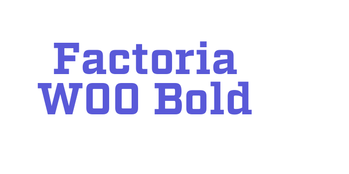 Factoria W00 Bold Font Download