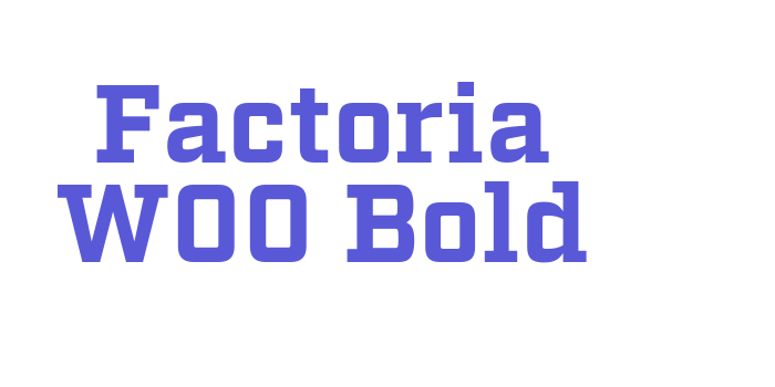 Factoria W00 Bold Font